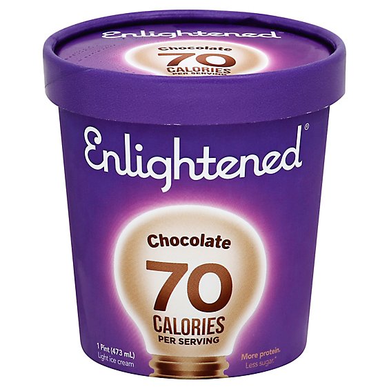 Enlightened Ice Cream Light Chocolate 1 Pint - 473 Ml