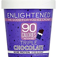 Enlightened Ice Cream Low Fat Triple Chocolate 1 Pint - 16 Fl. Oz. - Image 2