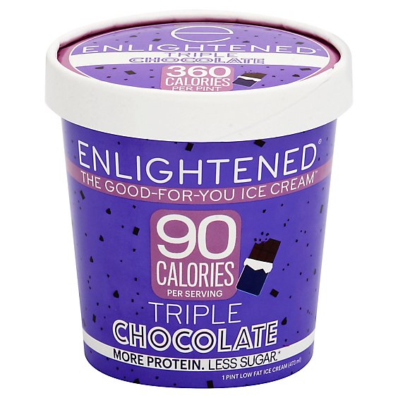 Enlightened Ice Cream Low Fat Triple Chocolate 1 Pint - 16 Fl. Oz.