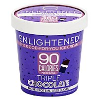 Enlightened Ice Cream Low Fat Triple Chocolate 1 Pint - 16 Fl. Oz. - Image 1