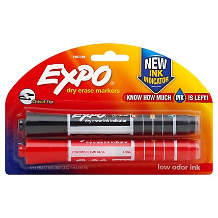 Expo Ink Indicator Blk/Red Chisel - 2 Count - Image 1