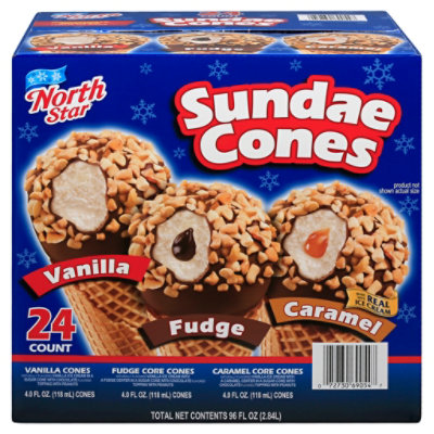 North Star Sundae Cones Vanilla Caramel Fudge - 96 Fl. Oz. - Image 3