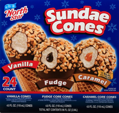 North Star Sundae Cones Vanilla Caramel Fudge - 96 Fl. Oz. - Image 6