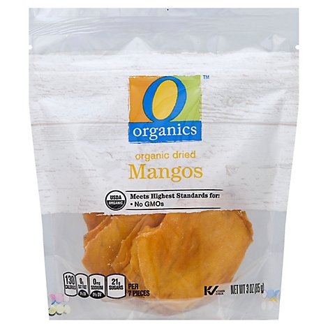 O Organics Mango Cheeks Dried - 3 Oz