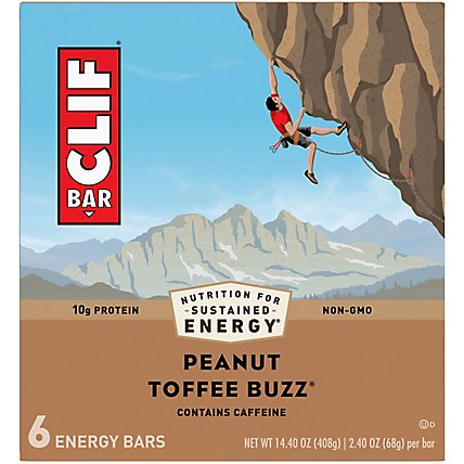 CLIF Energy Bar Peanut Toffee Buzz - 6-2.4 Oz - Image 2