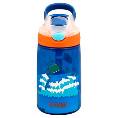 Contigo Water Bottle Kids Spill-Proof Autospout Gizmo Flip French Blue 14  Ounce - Each - Albertsons