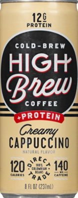 High Brew Coffee Coffee + Protein Cappuccino Creamy - 8 Fl. Oz. - Image 2