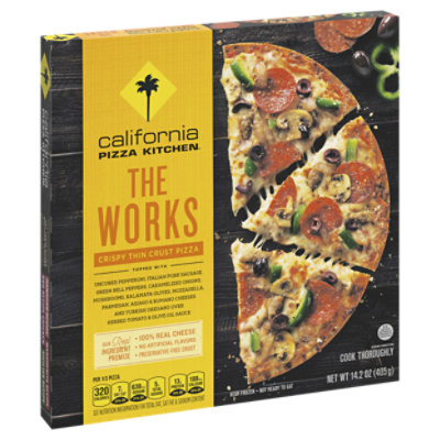 California Pizza Kitchen Pizza Crispy Thin Crust The Works Frozen - 14.2 Oz