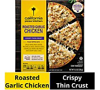 California Pizza Kitchen Pizza Crispy Thin Crust Roasted Garlic Chicken Frozen - 13.5 Oz