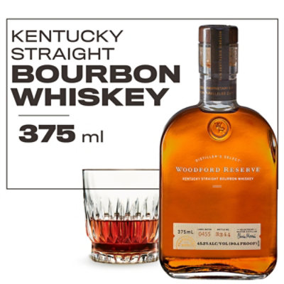 Woodford Reserve Kentucky Straight Bourbon Whiskey 90.4 Proof In Bottle - 375 Ml - Image 1