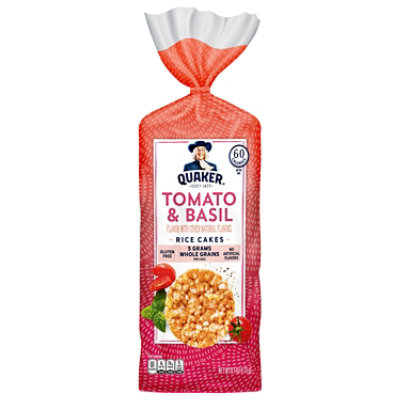 Quaker Rice Cakes Gluten Free Tomato & Basil - 6.1 Oz