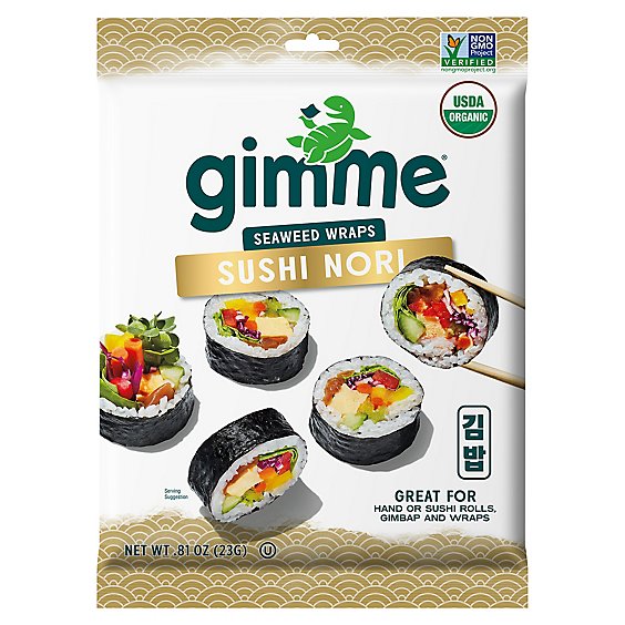 Gimme Sushi Nori Roastd Seaweed Organic - .81 Oz