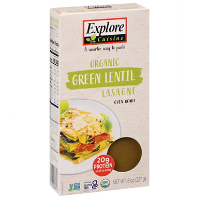 Explore Cuisine Pulse Pasta Organic Lasagne Green Lentil Box - 8