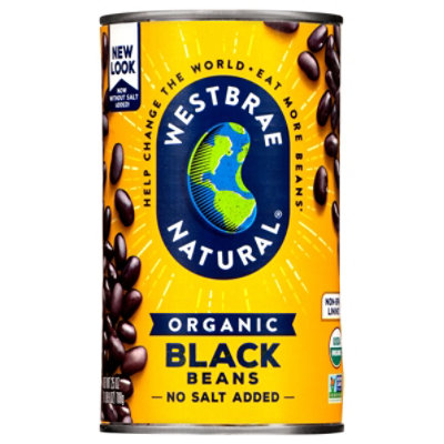 Westbrae Natural Organic Beans Black Low Sodium Can - 25 Oz