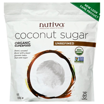 Nutiva Organic Superfood Coconut Sugar Unrefined - 1 Lb - Star Market