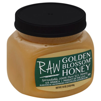 Golden Blossom Raw Honey - 16 Oz