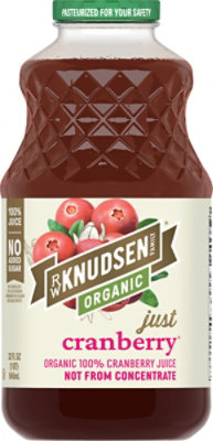 R.W. Knudsen Family Organic Just Cranberry Juice - 32 Fl. Oz. - Image 2