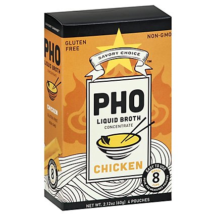 Savory Choice Broth Liquid Concentrate Authentic Pho Chicken Flavor Pouches - 2.12 Oz - Image 1