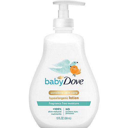 Dove Baby Lotion Sensitive Moisture Fragrance Free - 13 Fl. Oz. - Image 2