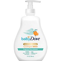 Dove Baby Lotion Sensitive Moisture Fragrance Free - 13 Fl. Oz. - Image 2