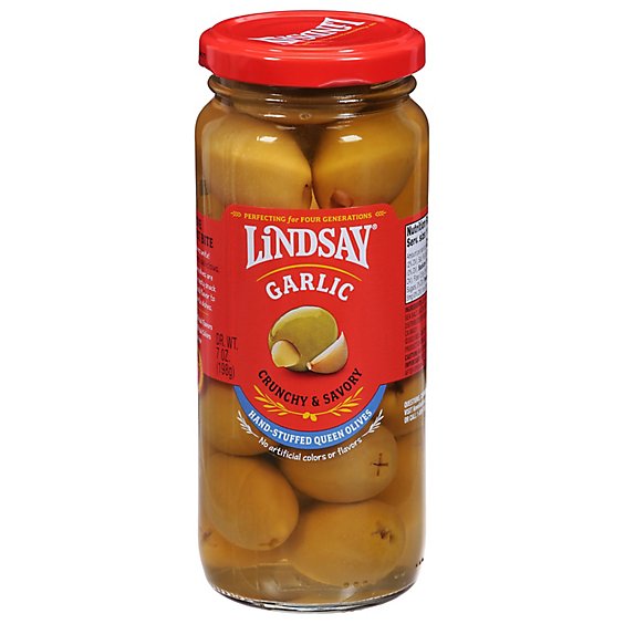 Lindsay Olives Spanish Queen Stuffed With Garlic - 7 Oz