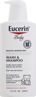 Eucerin Baby Wash and Shampoo Unscented - 13.5 Fl. Oz. - Image 2