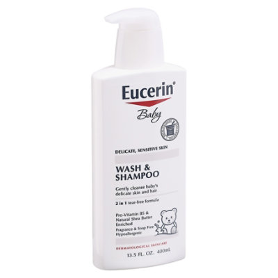 Hub Nat Typisk Eucerin Baby Wash and Shampoo Unscented - 13.5 Fl. Oz. - Star Market