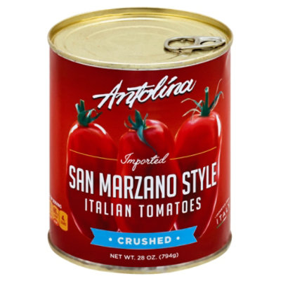 Antolina San Marzano Style Crushed Tomatoes - 28 Oz