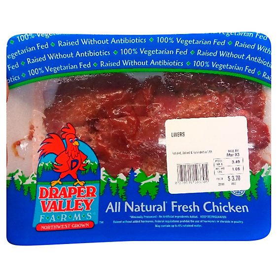 Draper Valley Farms Chicken Livers Antibiotic Free - 1 Lb