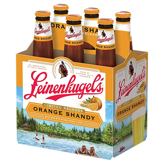 Leinenkugel's Orange Shandy Beer Bottles 4.2% ABV - 6-12 Fl. Oz.