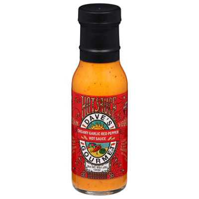 Daves Gourmet Sauce Hot Crmy Garlic  Red Pepper - 8 Oz