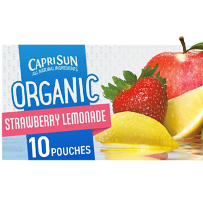 Capri Sun Organic Strawberry Lemonade Juice Box Pouches - 10-6 Fl. Oz.