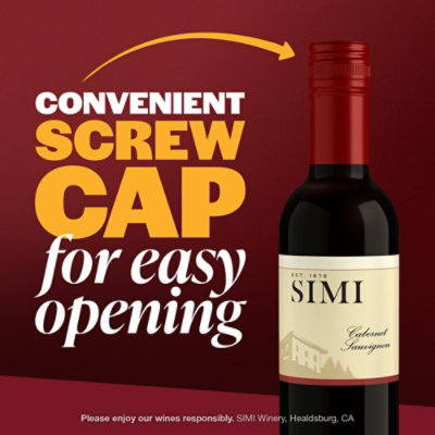 SIMI Cabernet Sauvignon Red Wine - 375 Ml - Image 2