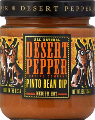 Desert Pepper Dip Pinto Bean Medium Hot Jar - 16 Oz - Image 2