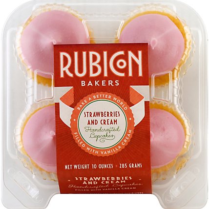 Rubicon Cupcakes Strawberry & Cream 4 Pack  - Each - Image 2