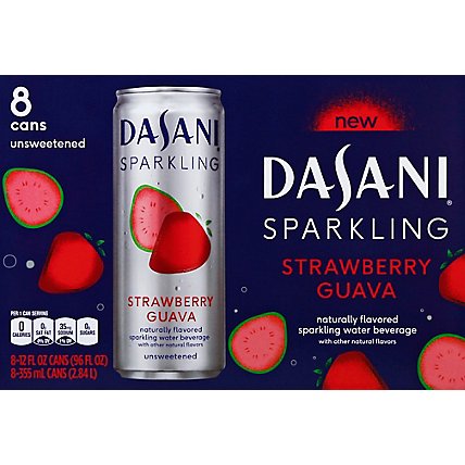Dasani Water Sparkling Zero Calorie Strawberry Guava Flavored 8 Count - 12 Fl. Oz. - Image 3