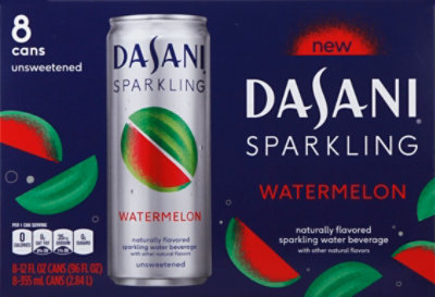 DASANI Water Beverage Sparkling Watermelon - 8-12 Fl. Oz. - Image 3