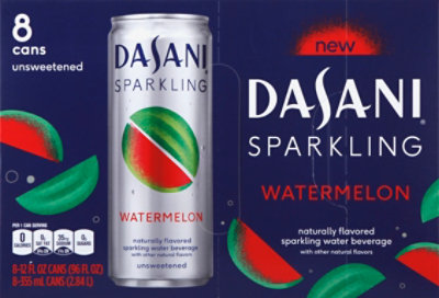 DASANI Water Beverage Sparkling Watermelon - 8-12 Fl. Oz. - Image 2