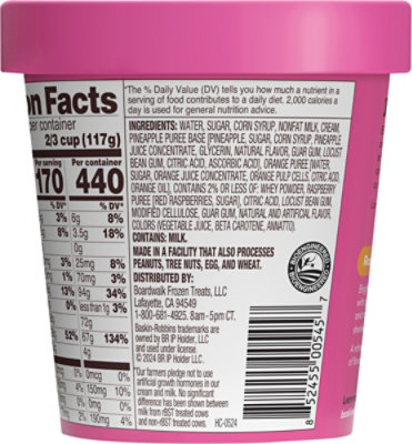 Baskin Robbins Sherbet Rainbow - 14 Fl. Oz. - Image 5