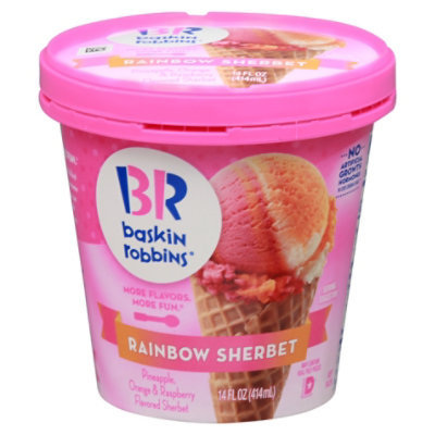Baskin Robbins Sherbet Rainbow - 14 Fl. Oz. - Safeway