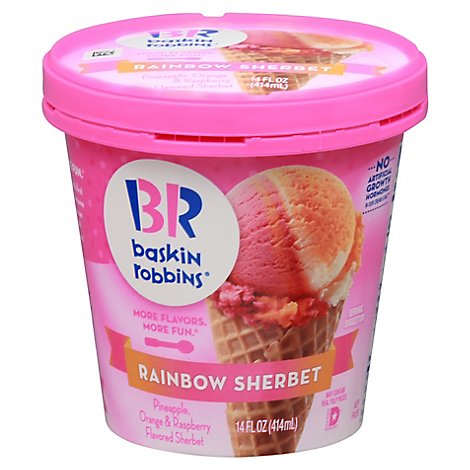 Baskin Robbins Sherbet Rainbow - 14 Fl. Oz.