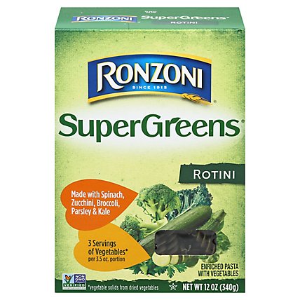 Ronzoni Super Greens Pasta Rotini Box - 12 Oz - Image 3