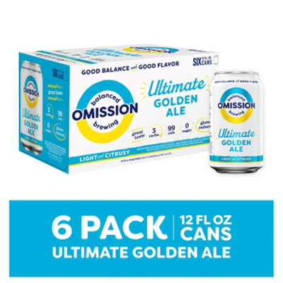 Omission Ultimate Light Golden Ale Can - 6-12 Fl. Oz.