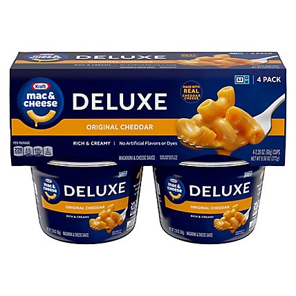 Kraft Deluxe Original Macaroni & Cheese Dinner Cups - 4-2.39 Oz - Image 3