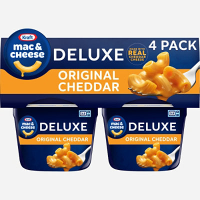 Kraft Deluxe Original Macaroni & Cheese Dinner Cups - 4-2.39 Oz - Image 1