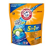 ARM & HAMMER Laundry Detergent Oxi Clean Concentrated 3 in 1 Pouch - 24 Count