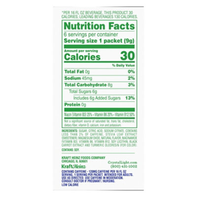 Crystal Light Pure Energy Strawberry Lemonade Naturally Flavored Powdered Drink Mix - 6 Count - Image 5