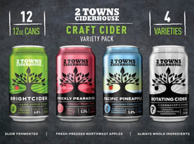 2 Towns Ciderhouse Variety Pack In Cans - 12-12 Fl. Oz. - Image 3