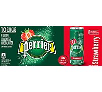 Perrier Strawberry Flavored Carbonated Mineral Water Slim Cans - 10-8.45 Fl. Oz.