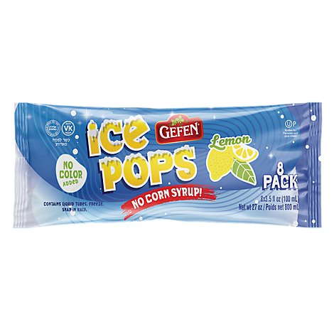 Gefen Ice Pops Lemon 8 Pack - 3.5 Lb